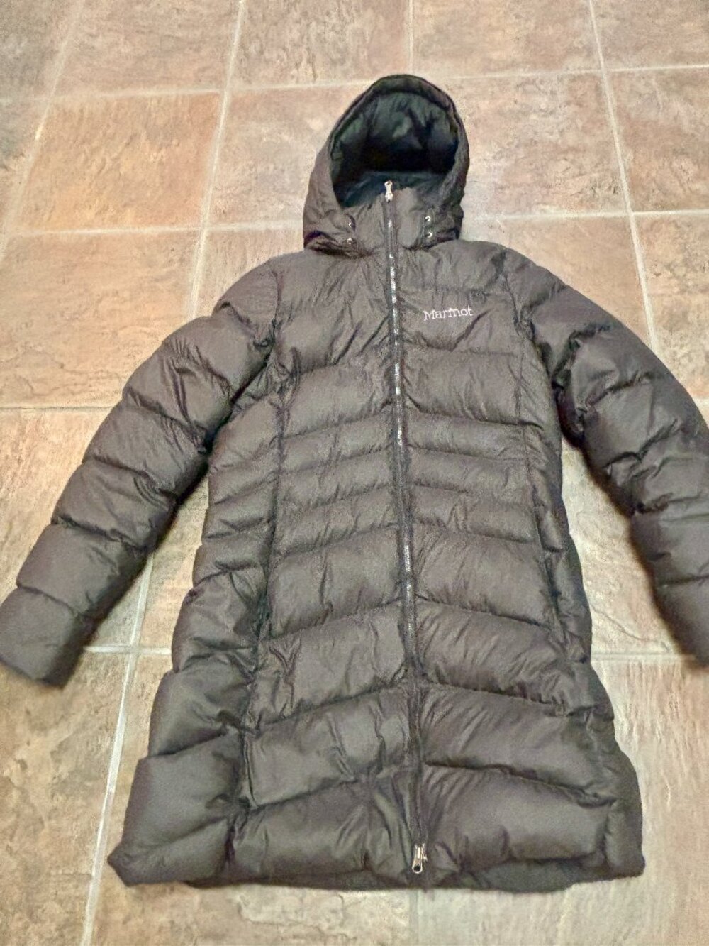 ~~Marmot Montreal 700 Fill Down Parka Jacket Hooded Black Women's Medium VGUC!!!